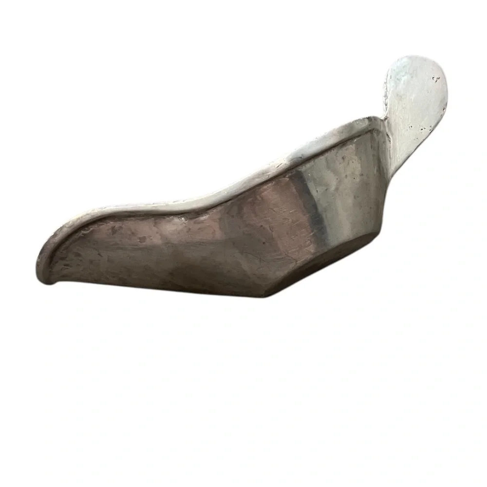 Vintage Pewter Gravy‎ Boat Bow